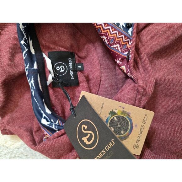 Swannies Golf CHALET HOODIE, Maroon S NWT - Picture 10 of 11